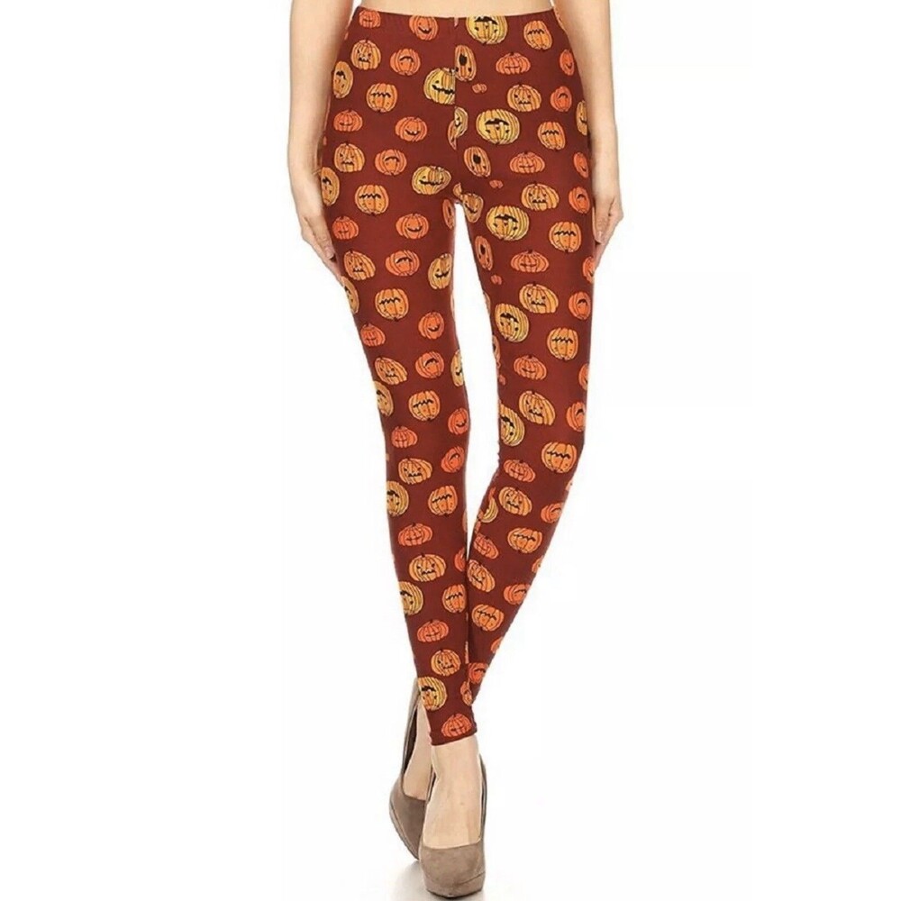 Halloween Pumpkins. Super Cute Buttery Soft Leggings. Plus Size 12-18